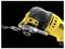 Electric multi-tool with saw blade in close-up; yellow and black design; suitable for DIY work and versatile applications.