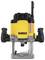 DeWalt router with a yellow casing and black handles, suitable for precise woodworking.