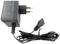 A black plug-in power adapter with European-style plug pins and a long, bundled cable.