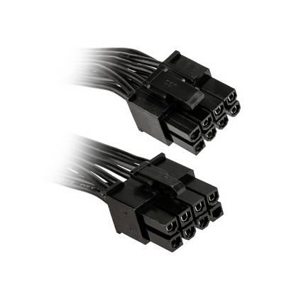 Two black 8-pin power cables with connector plugs, typically used for powering graphics cards in computers.