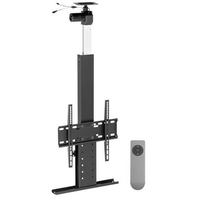 Automatic TV bracket with remote control, suitable for flat screens. Height-adjustable, designed for concealed installation in furniture.