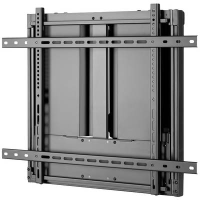 A metal wall mounting system for flat-screen televisions. It is finished in black and offers multiple adjustment options.
