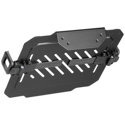 Metal plate with slots and a grip handle, likely a protective device or mounting bracket.