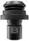 A black, cylindrical object with the letter 'B' on it. It has a stacked, mechanical design.