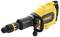 A yellow electric demolition hammer with a black handle and drill head, designed for heavy demolition work.
