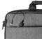 A grey laptop bag with a black USB-C cable tucked inside it.