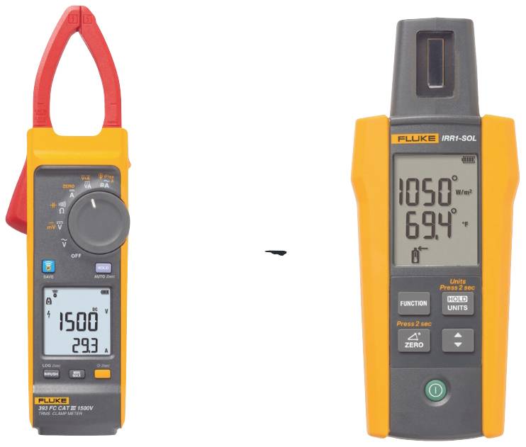 Fluke FLUKE-393FC/IRR1-SOL Clamp meter Digital incl. solar irradiance meter CAT III 1500 V