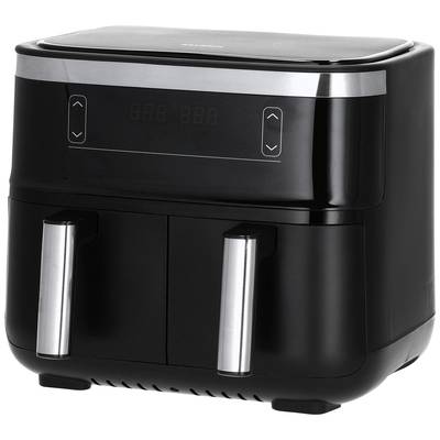 Image of Severin 2453 Twin deep fryer Heat convection, Overheat protection, Timer fuction Black, Silver