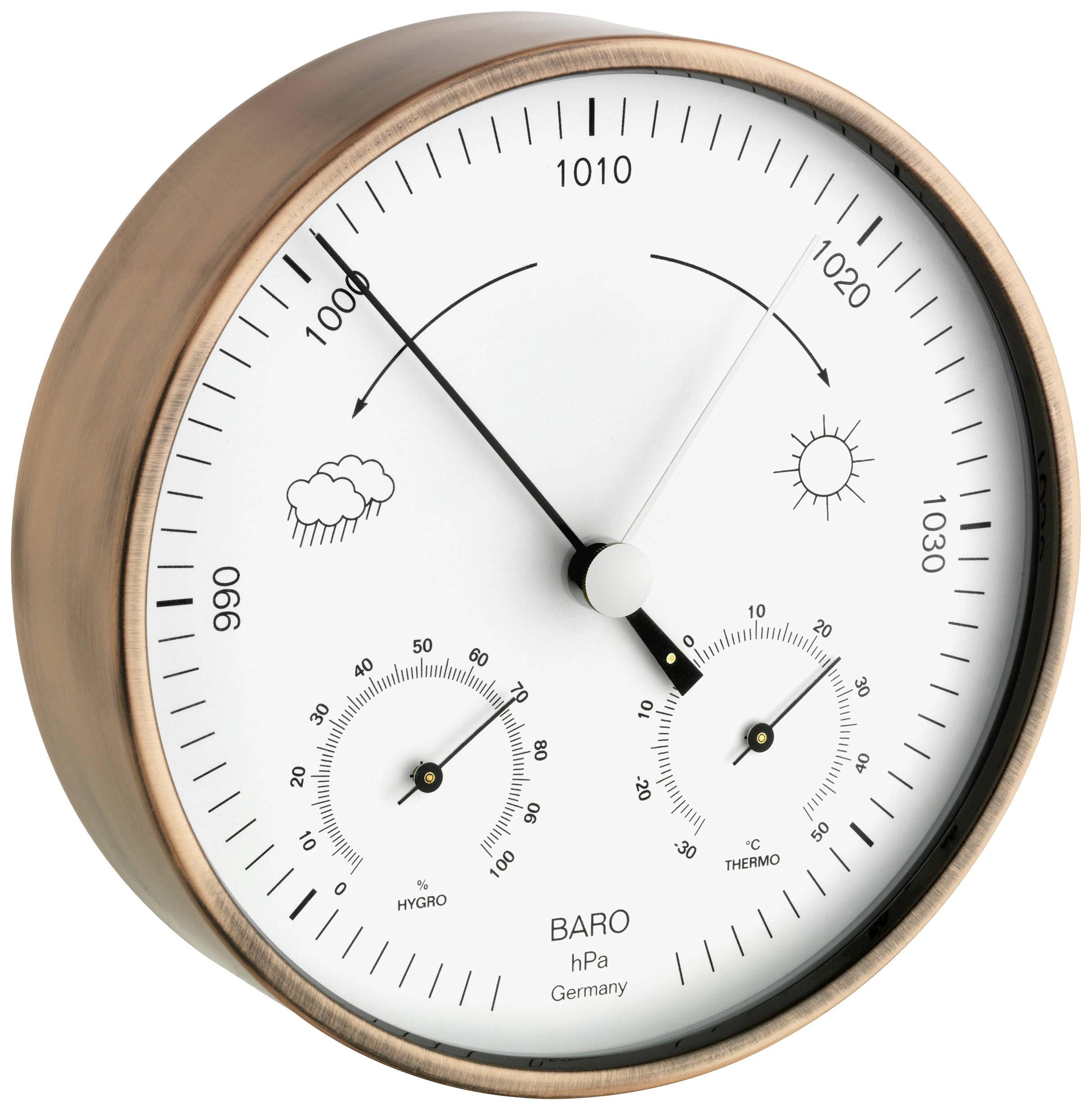TFA Dostmann Analoge Wetterstation fuer innen und außen 20.2027.51 Analogue weather station