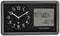 Black radio-controlled clock with analogue dial and digital display. Shows 10:10, 'WEDNESDAY', 'JULY 19'.