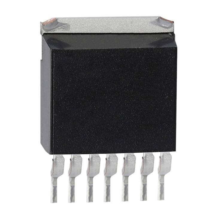 'Image of an electronic component with six pins, likely a power transistor or MOSFET, on a white background.'
