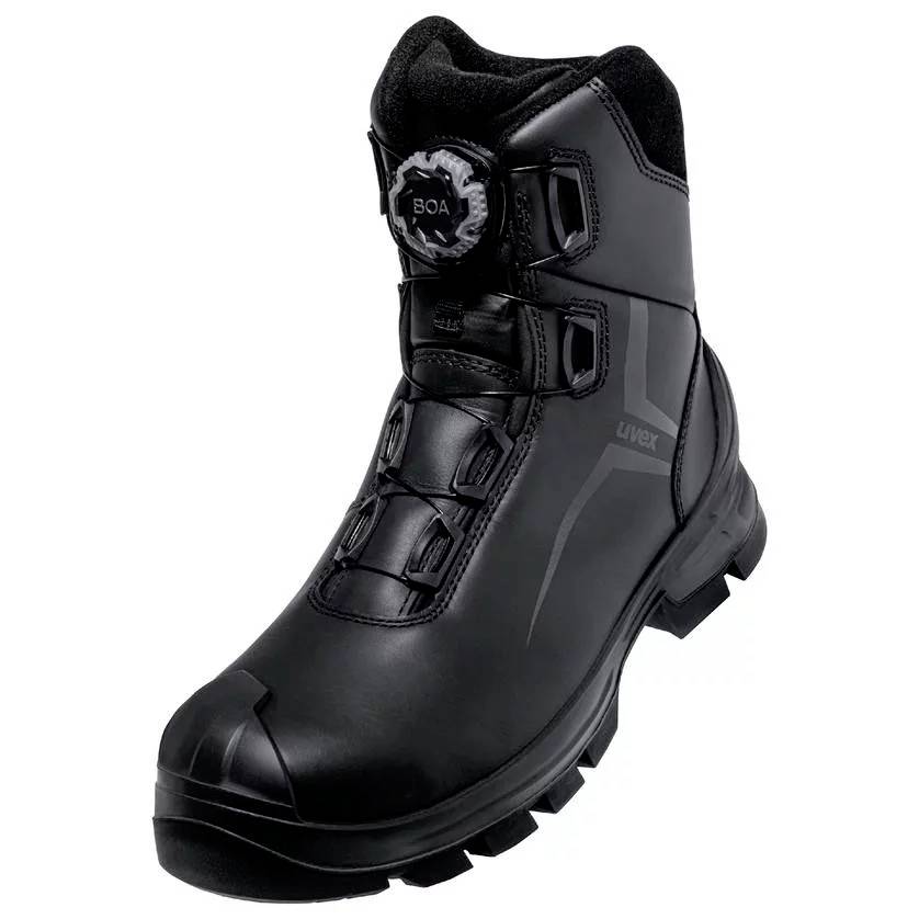 uvex S3L BOA PU/GU W12 6536346 Safety work boots S3L Shoe size (EU): 46 Black 1 Pair
