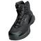 Black safety shoe by Uvex. It provides robust protection with shock-absorbing sole and reinforced toe cap.