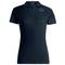 Dark green polo shirt for women with a short collar, button placket, and small white '26' print on the shoulder.