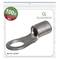 A metal cable lug for M5 screws, suitable for cable cross-sections of 2.5-4 mm², packed in a bag labelled '100x'.