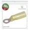 Plastic packaging containing 50 yellow cable shoes for 4-6 mm² cables, M5 hole, brand Quadrios, item number 23C527.
