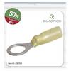 Quadrios 23C530 Ring terminal Cross section (max.)=6 mm² Hole Ø=10.5 mm Partially insulated Yellow 50 pc(s)