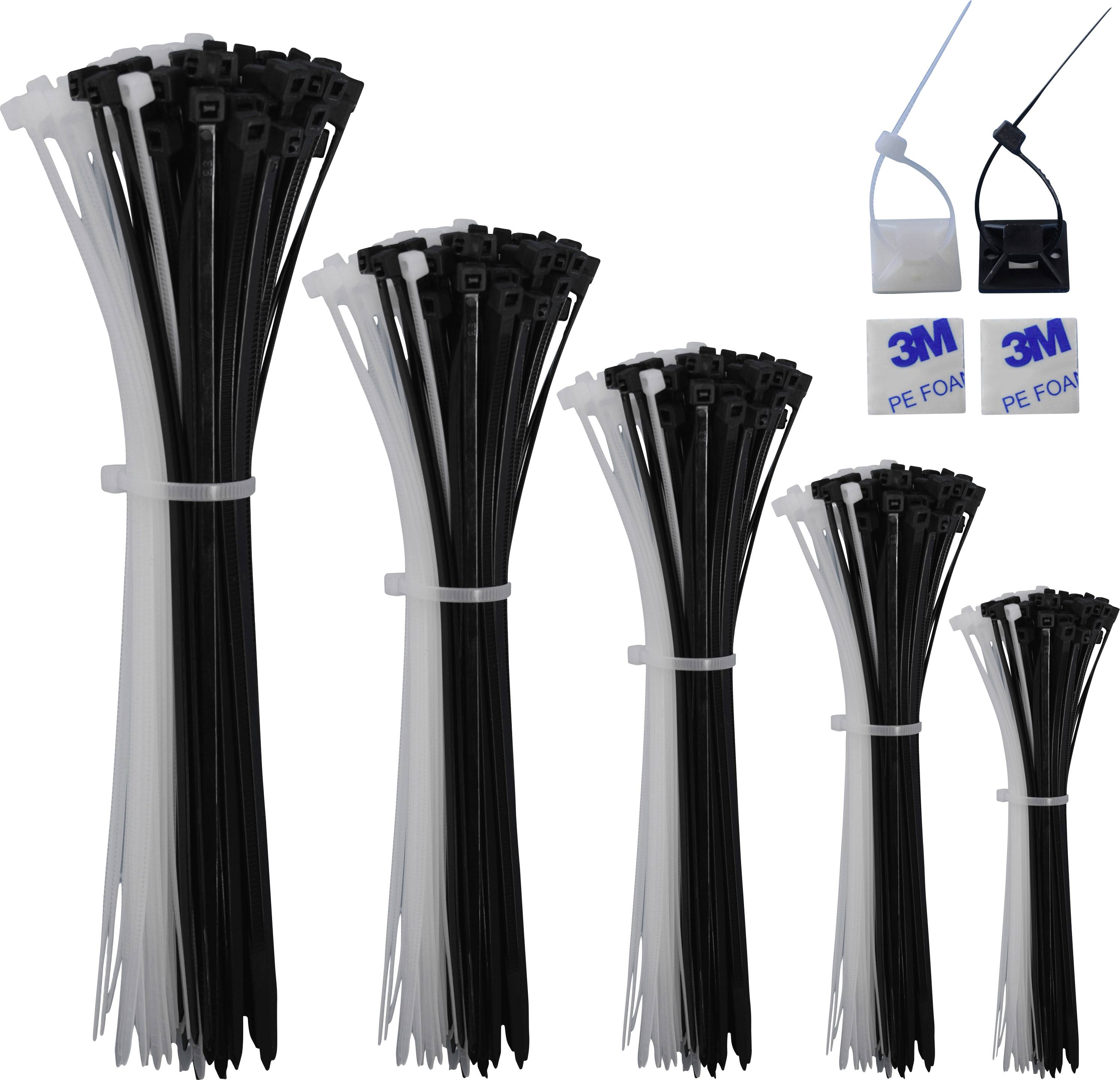 Quadrios 23CA243 23CA243 Cable tie Black, White UV-proof 520 pc(s)