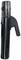 Black umbrella handle with ergonomic lever.