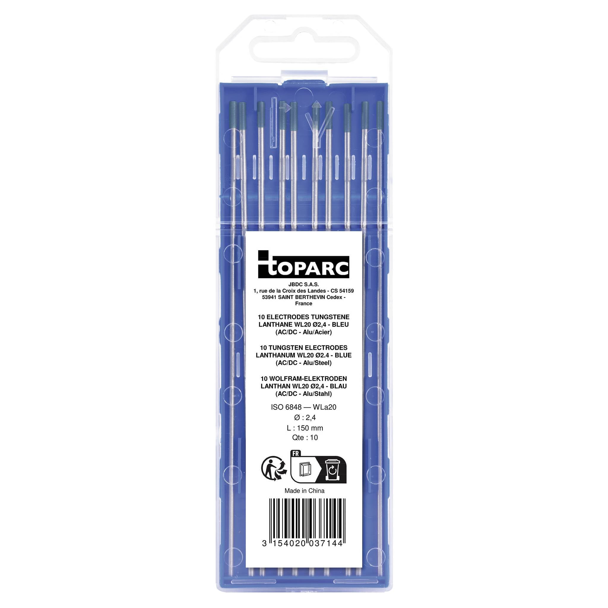 Toparc Lanthan WL20 Welding electrods 10 pc(s) (Ø x L) 2.4 mm x 150 mm