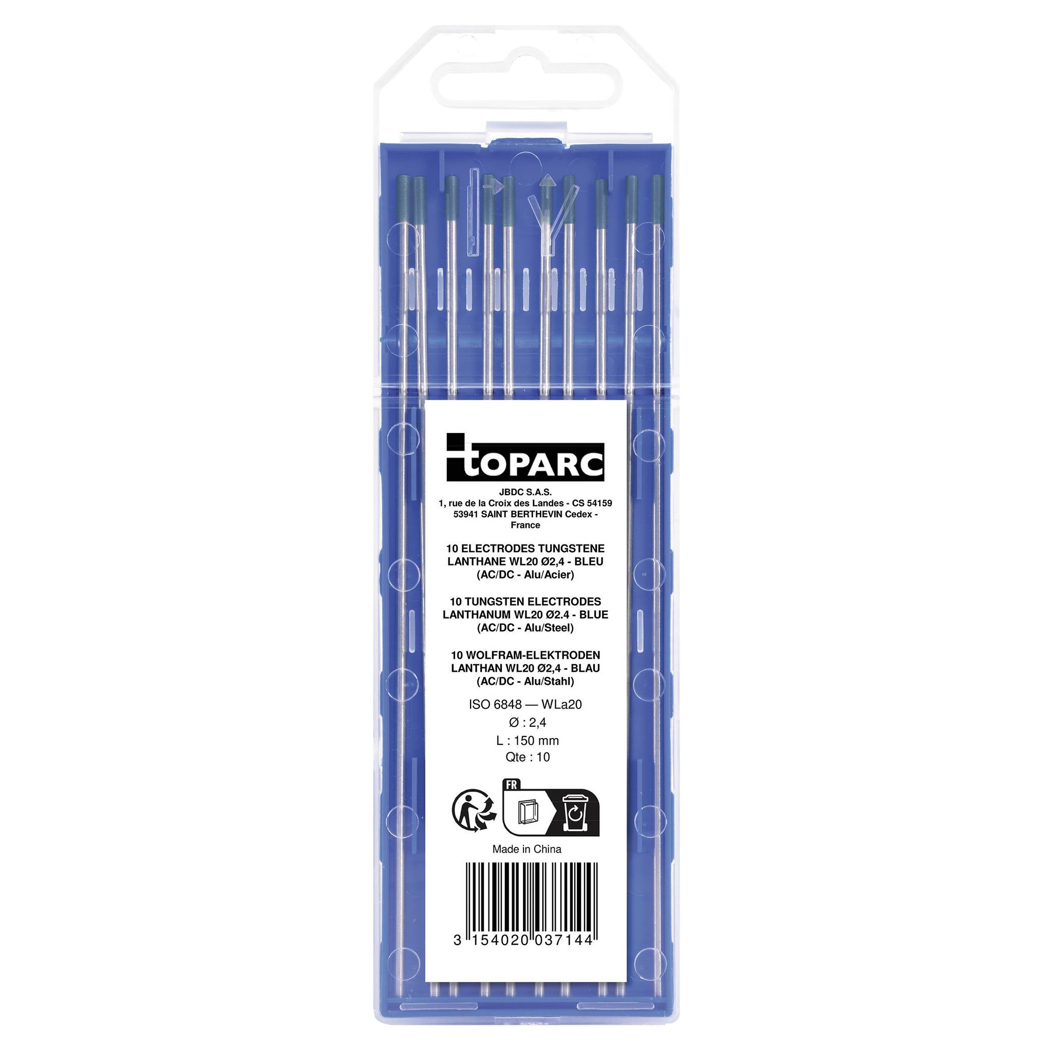 Toparc Lanthan WL20 Welding electrods 10 pc(s) (Ø x L) 2.4 mm x 150 mm