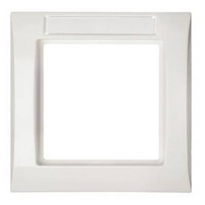 White square frame cover with a central opening, commonly used for light switches or sockets in interior spaces.