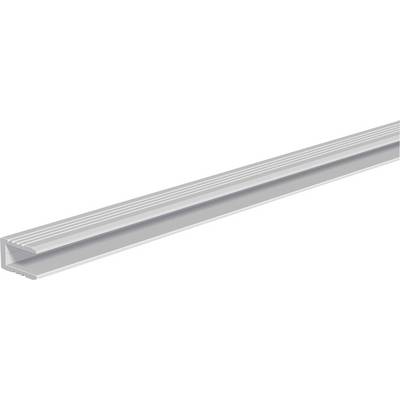 Long silver aluminum channel or trim strip, shown diagonally on a white background.