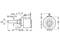 Technical drawing of a rotary encoder with dimensions in millimetres: total length 75, diameter 40, thread M10x0.75.