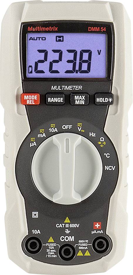Multimetrix DMM 54 Handheld multimeter Digital CAT III 600 V Display (counts): 4000