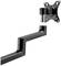 Swivel metal monitor arm with multiple joints, removable VESA mount, for flexible screen positioning.