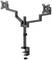 Dual Monitor Mount, Black, Metal, Height-Adjustable, with Desk Clamp for Flexible Positioning