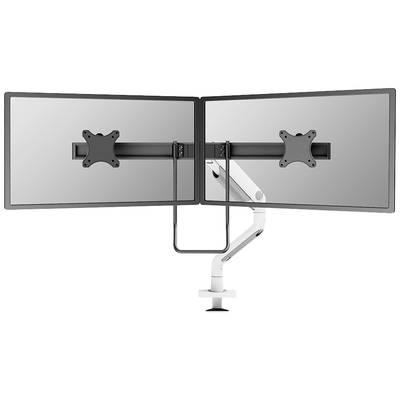 Neomounts DS75S-950WH2 2x Monitor desk mount 43,2 cm (17") - 68,6 cm (27") White Tiltable, Swivelling, Swivelling, Heigh