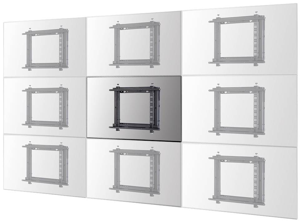 Figure shows an arrangement of nine identical rectangular frames, with the central one highlighted.