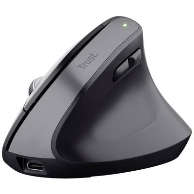 Trust Bayo+  Ergonomic mouse Bluetooth®   Optical Black 6 Buttons 800 dpi, 1200 dpi, 1600 dpi, 2400 dpi Ergonomic, Quiet