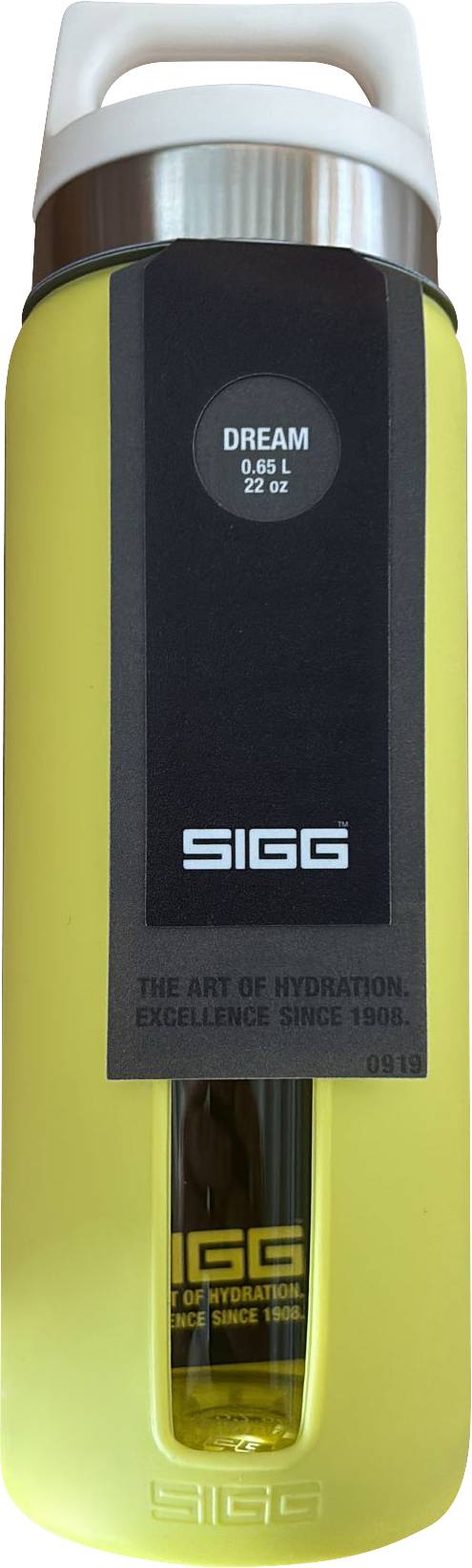 SIGG DREAM Ultra Lemon 0,65L Drink bottle Glass with lid, BPA-free Yellow 8774.60