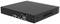 Black mini PC with multiple ports, including VGA, HDMI, USB and Ethernet, on the rear panel. Slim chassis, suitable for space-saving installations.