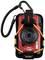 Robust red waterproof camera TG-7 with lens and flash, surrounded by a black and orange protective frame.