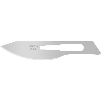 Silver replacement blade with the engraving 'Martor No. 24', suitable for safety knives.