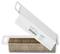 Plastic box containing replacement blades by Martor, Model No. 104928. Includes 100 razor blades with reinforced edge.