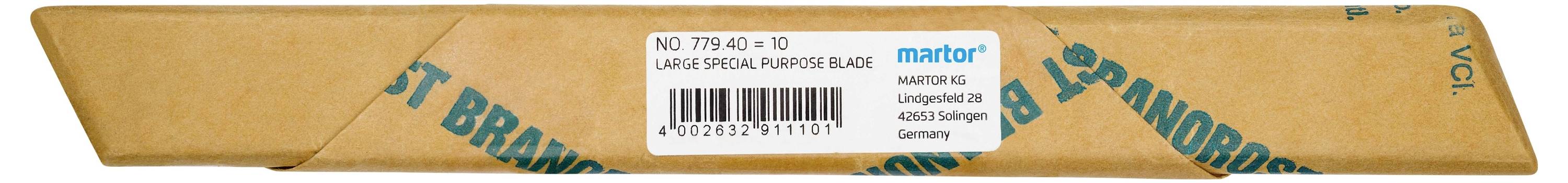 Long, flat, brown cardboard box with the inscription 'Dark Special Diploma Black' and shipping information from Wuppertal, Germany.