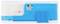 Transparent plastic sleeve with blue safety cutter, 'martor' visible, window for blade removal clearly shown.