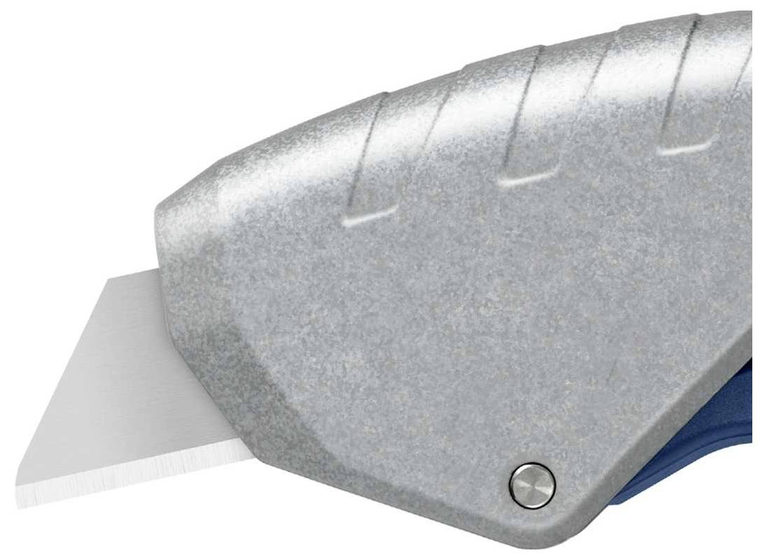 Grey carpet knife with silver blade.