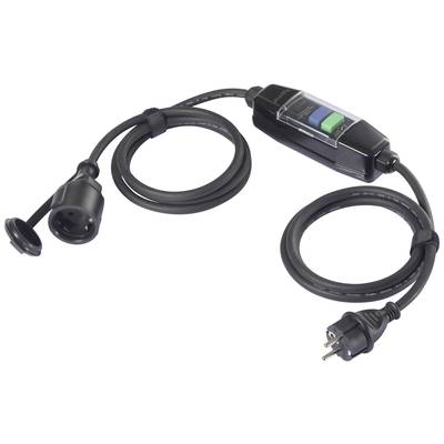 Buy Sygonix SY-6052178 RCCB cable extension PRCD 230 V AC Black IP44 ...