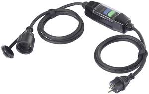 Sygonix SY-6052178 RCCB cable extension  PRCD 230 V AC Black IP44