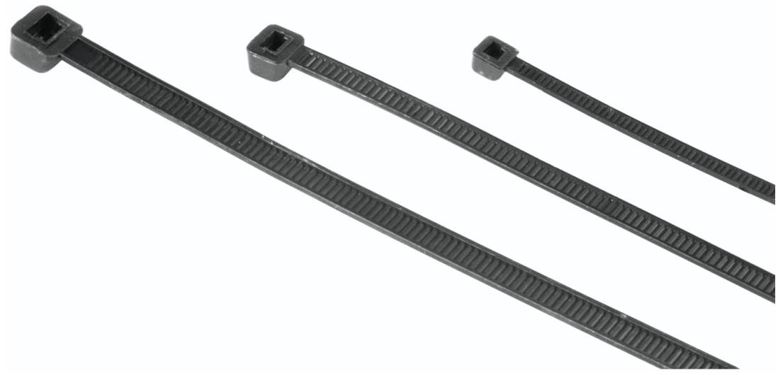 Hama Cable tie Plastic Black Flexible (L x W) 100, 150, 200 mm, mm, mm x 0.25 cm 150 pc(s) 00221002