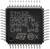 A black microcontroller chip with the inscription 'STM32L', featuring numerous pins along its sides, belongs to the STMicroelectronics brand.