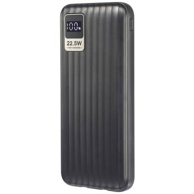 A simple black power bank with a digital display showing '100%' and the text '22.5W Fast Charging'.