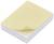 A stack of yellow sticky notes with a slightly raised corner, ready for jotting down short messages or reminders.