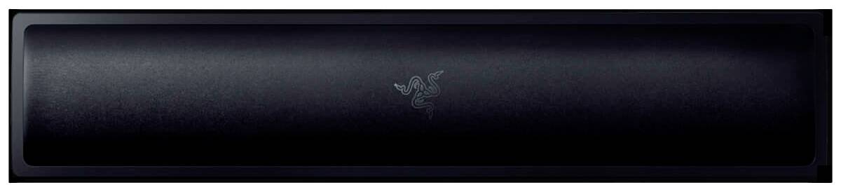 Black rectangular Razer product, possibly a wrist rest. Subtle logo in the centre.