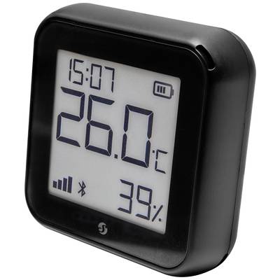 Black digital thermometer shows 26.0 degrees Celsius and 39% humidity. Time: 15:07. Bluetooth and battery status icons visible.